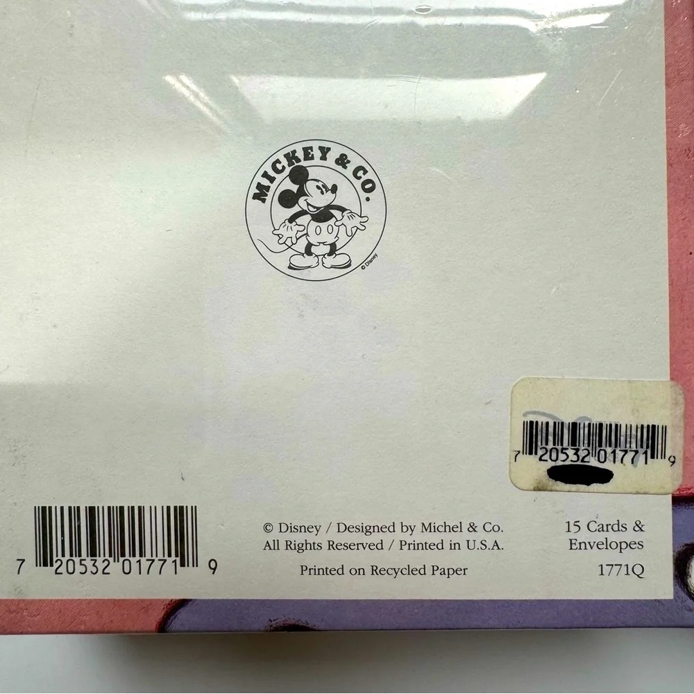 Vintage Disney Mickey & Co Minnie Goofy Notecards 2 Sealed Boxes Michel & Co USA